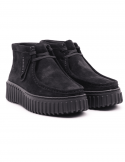 CLARKS Polacco donna CLARKS TORHILL MOSS BLK SDE in pelle nabuck