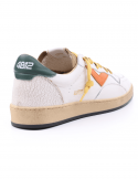 4B12 Sneakers uomo QUATTROBARRADODICI PLAY NEW 57 in pelle bianca Moda