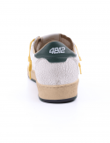 4B12 Sneakers uomo QUATTROBARRADODICI PLAY NEW 57 in pelle bianca Moda