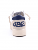 4B12 Sneakers uomo QUATTROBARRADODICI KYLE 752 in pelle bianca Italy