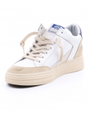 4B12 Sneakers uomo QUATTROBARRADODICI KYLE 752 in pelle bianca Italy