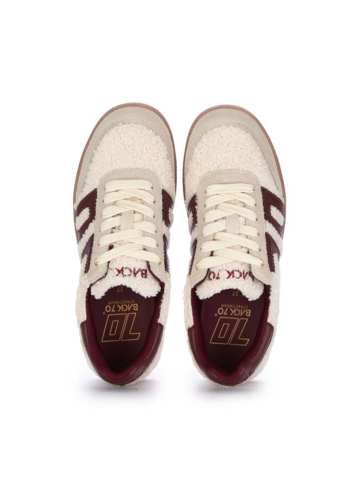 BACK 70 | SNEAKERS TEDDY BIANCO BORDEAUX In Linea