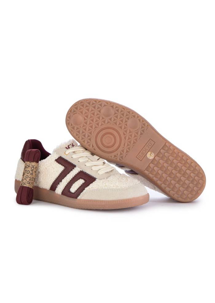 BACK 70 | SNEAKERS TEDDY BIANCO BORDEAUX In Linea