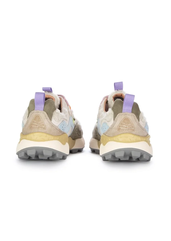 FLOWER MOUNTAIN | SNEAKERS YAMANO 3 SUEDE TEDDY BEIGE VERDE Vendita