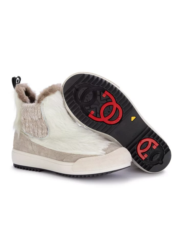 BNG REAL SHOES | CHELSEA LA YETI BEATLES BIANCO TAUPE Consegna Veloce