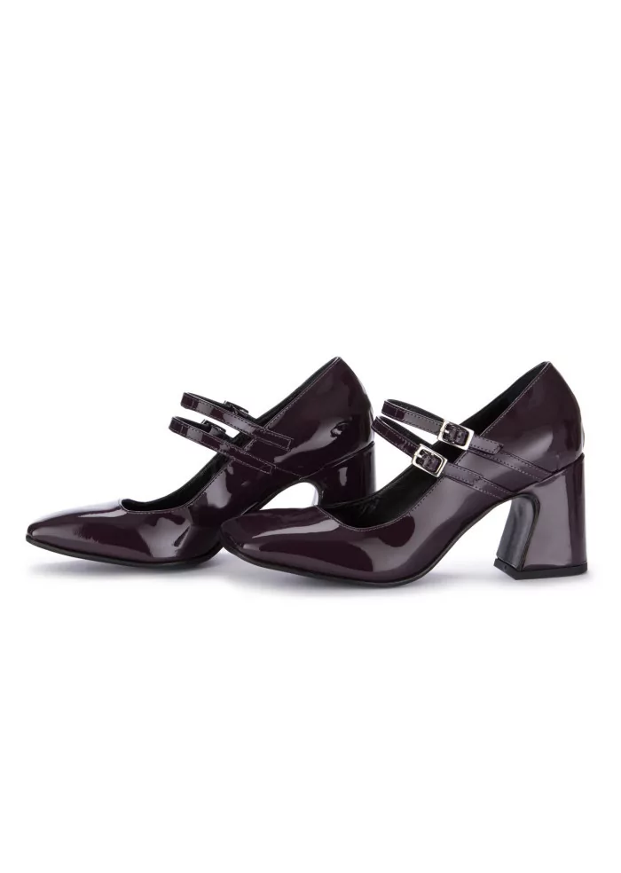 POESIE VENEZIANE | SCARPE TACCO MIA PELLE VIOLA Vendita Calda