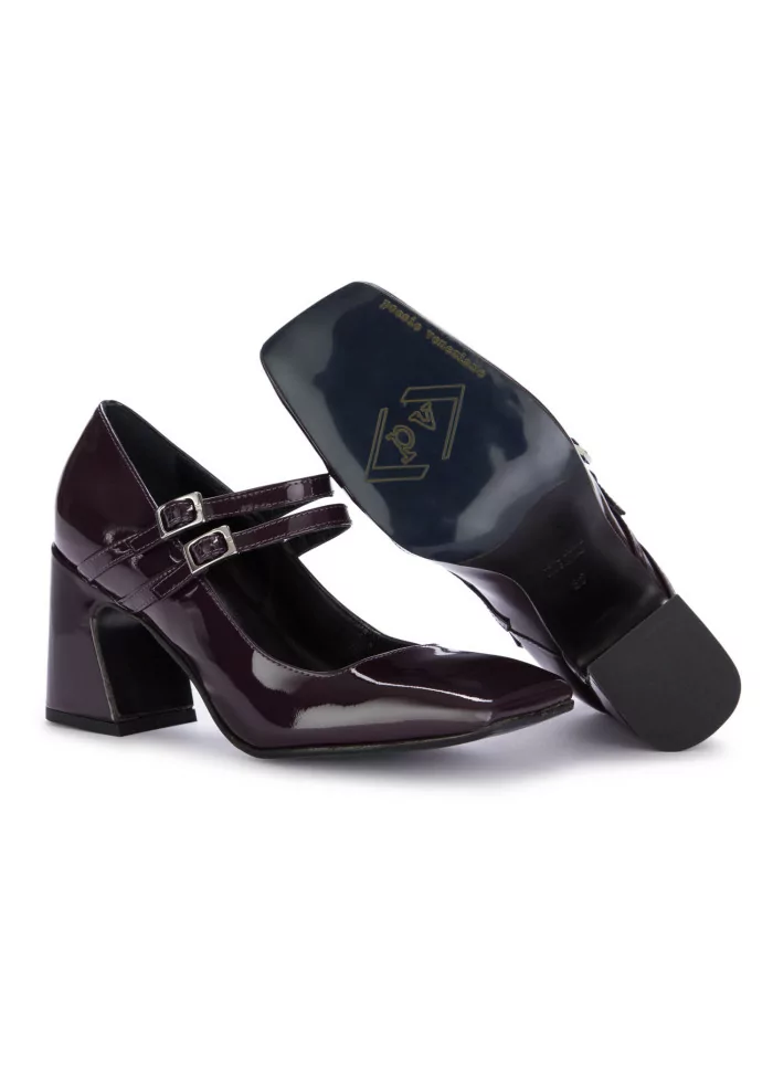 POESIE VENEZIANE | SCARPE TACCO MIA PELLE VIOLA Vendita Calda