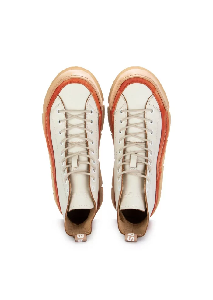 BNG REAL SHOES | SNEAKERS LA DINAMICA BIANCO PANNA ARANCIONE Saldi Di Fabbrica