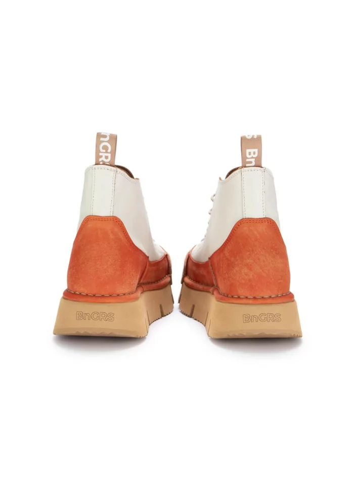 BNG REAL SHOES | SNEAKERS LA DINAMICA BIANCO PANNA ARANCIONE Saldi Di Fabbrica