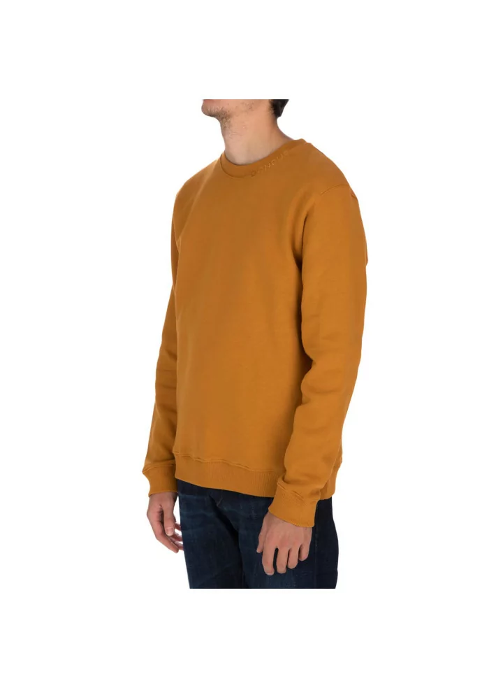 DONDUP | FELPA LOGO GIROCOLLO COTONE OCRA Nuova