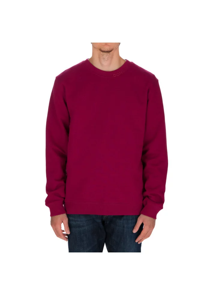 DONDUP | FELPA LOGO GIROCOLLO COTONE MAGENTA Online Outlet