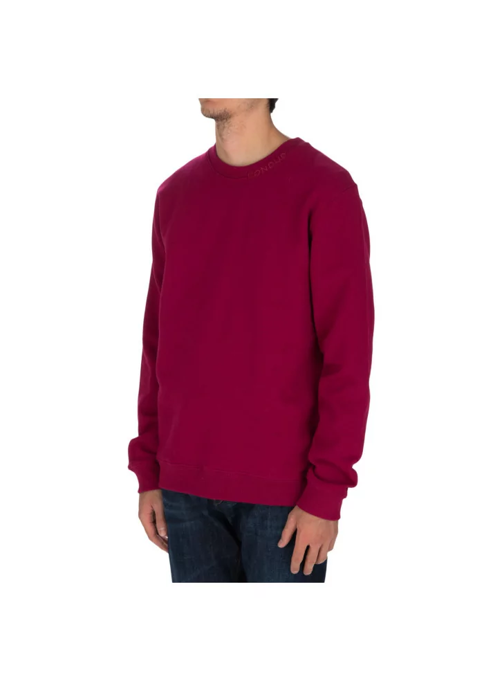 DONDUP | FELPA LOGO GIROCOLLO COTONE MAGENTA Online Outlet
