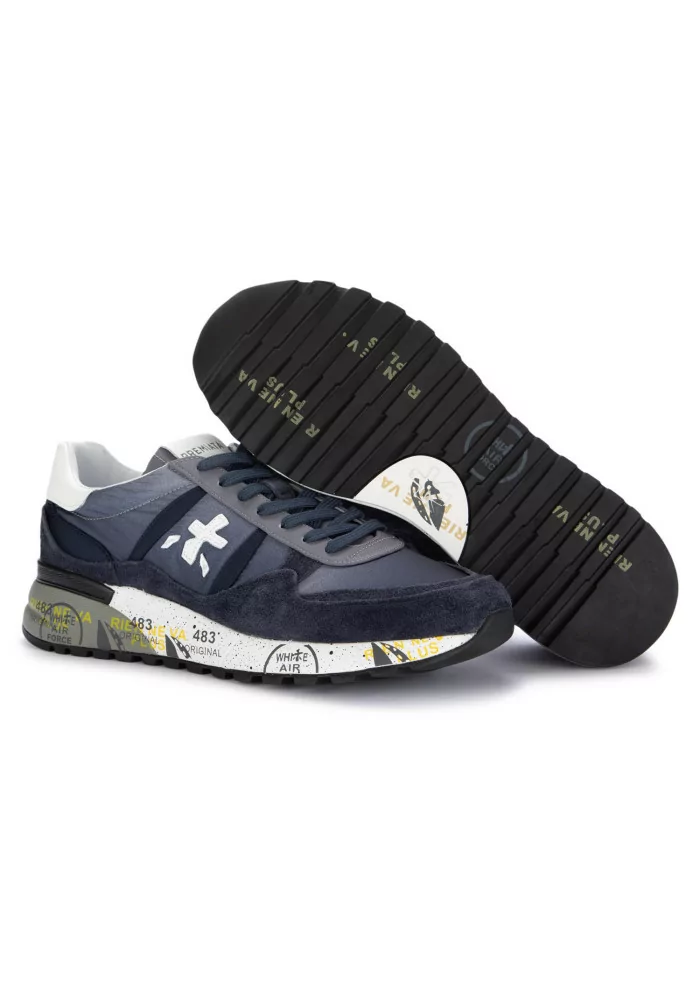 PREMIATA | SNEAKERS LANDECK CAMOSCIO NYLON BLU Spedizione Gratuita