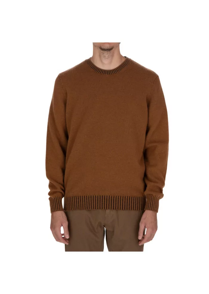 JURTA | MAGLIONE GIROCOLLO LANA MERINO MARRONE Shopping Online