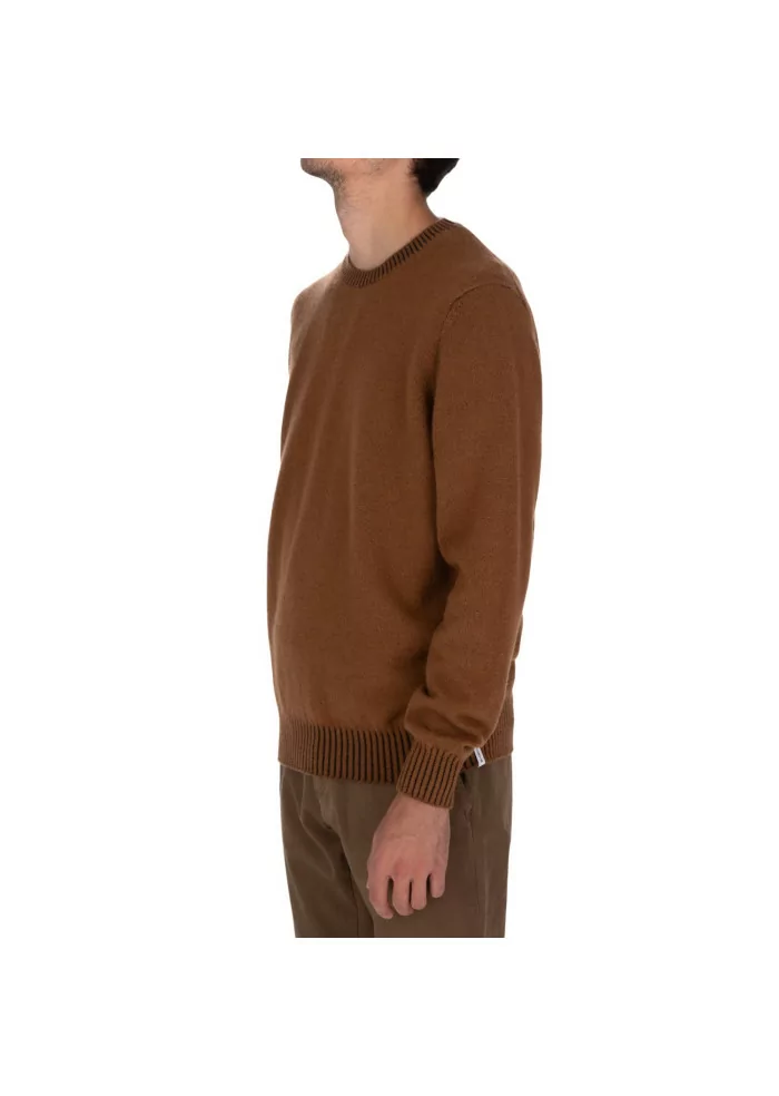 JURTA | MAGLIONE GIROCOLLO LANA MERINO MARRONE Shopping Online