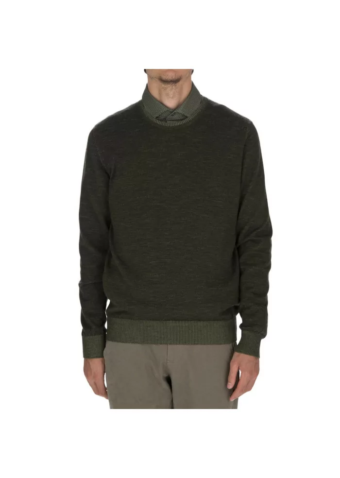 JURTA | MAGLIONE GIROCOLLO LANA MERINO VERDE Prezzo Ridotto