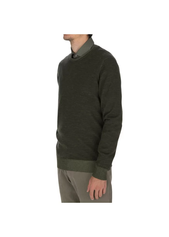 JURTA | MAGLIONE GIROCOLLO LANA MERINO VERDE Prezzo Ridotto