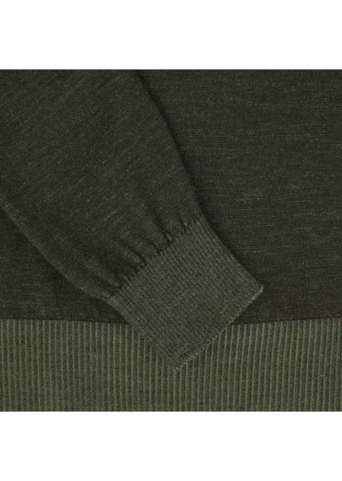 JURTA | MAGLIONE GIROCOLLO LANA MERINO VERDE Prezzo Ridotto