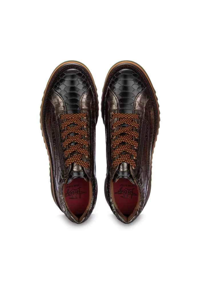 LORENZI | SCARPE ALLACCIATE ANACONDA MARRONE NERO Vendite Flash