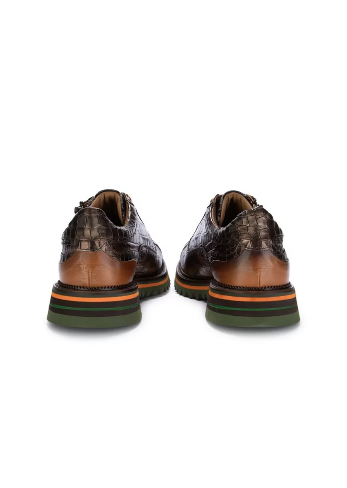 LORENZI | SCARPE ALLACCIATE ANACONDA MARRONE NERO Vendite Flash