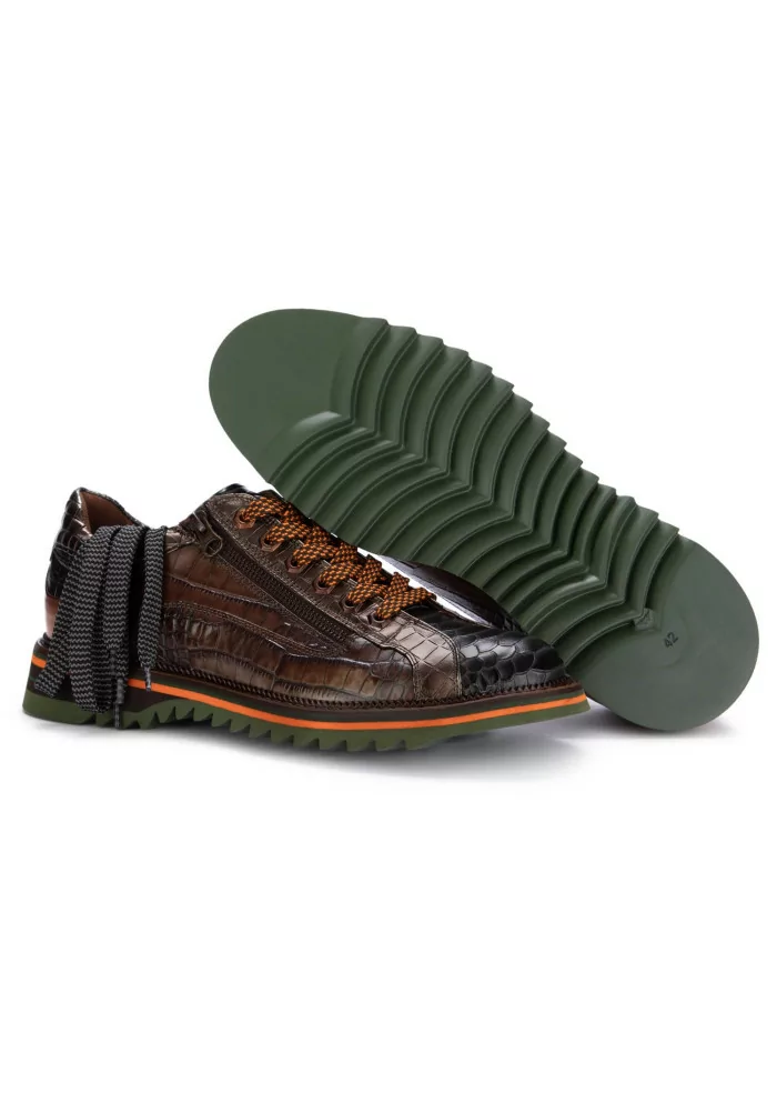 LORENZI | SCARPE ALLACCIATE ANACONDA MARRONE NERO Vendite Flash