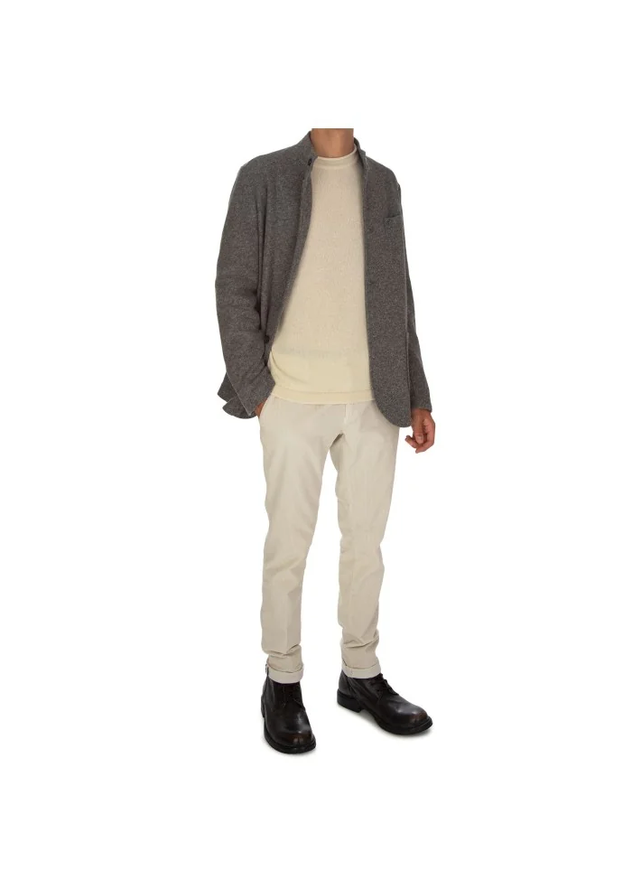 WOOL & CO | MAGLIONE GIROCOLLO BIANCO PANNA Italy