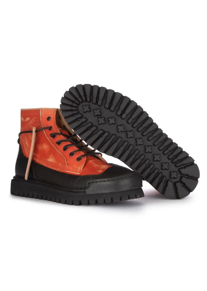 BNG REAL SHOES | SNEAKERS ALTE LA BIKER ARANCIONE NERO Negozio