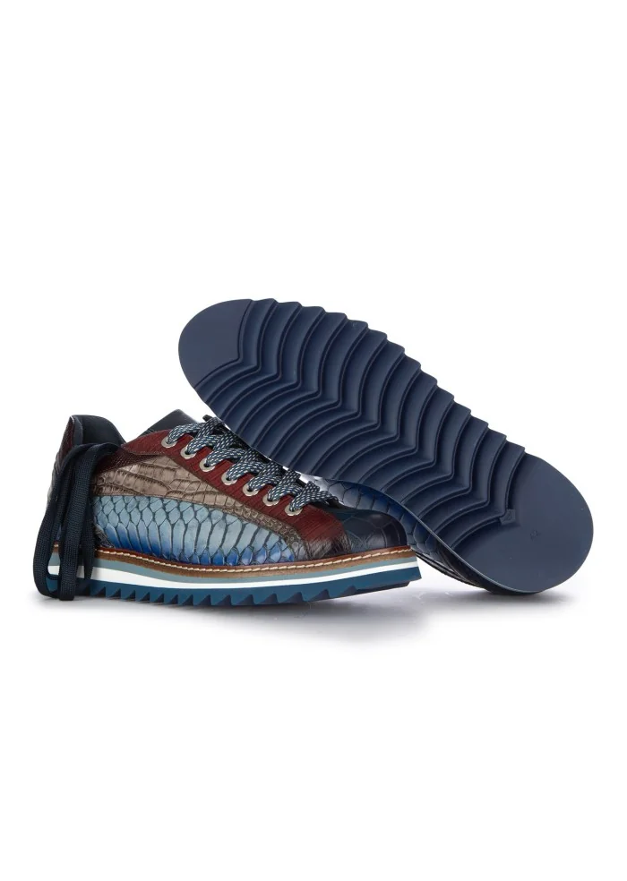 LORENZI | SCARPE ALLACCIATE DRILLO BLU Negozio