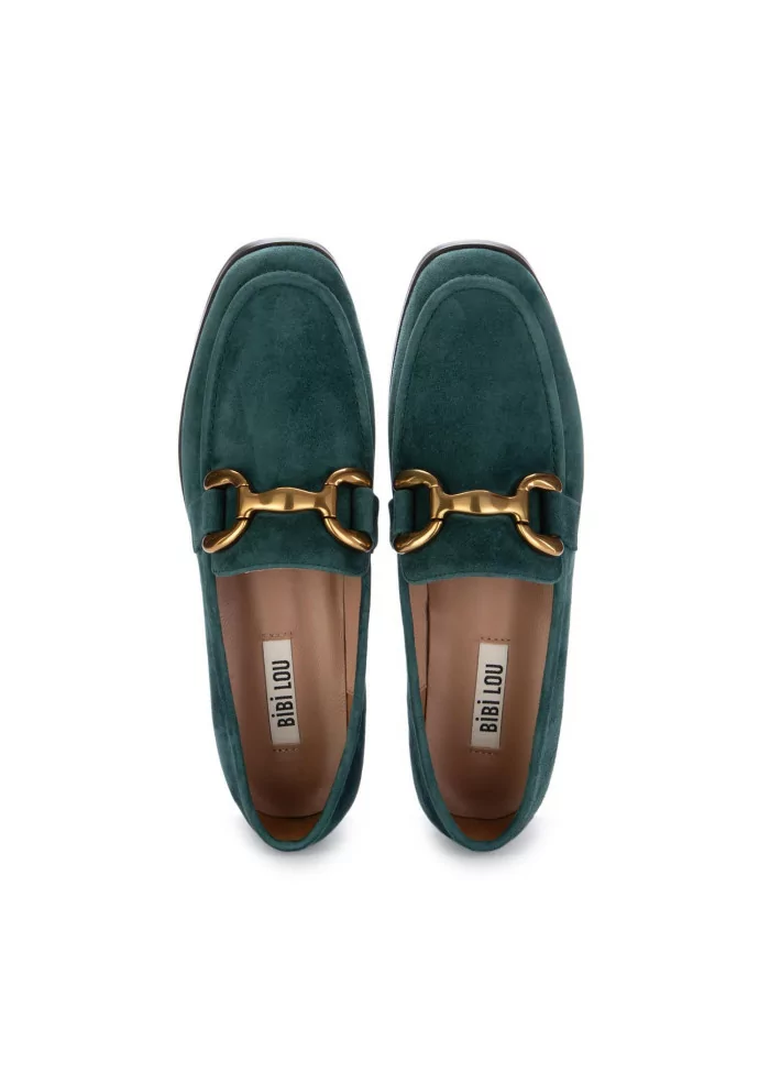 BIBI LOU | MOCASSINI ZAGREB CAMOSCIO VERDE SCURO Nuovo