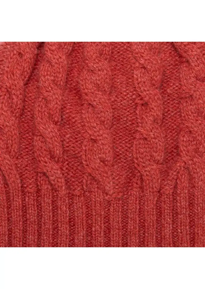 RIVIERA CASHMERE | BERRETTO TRECCIA ARANCIONE Vendita