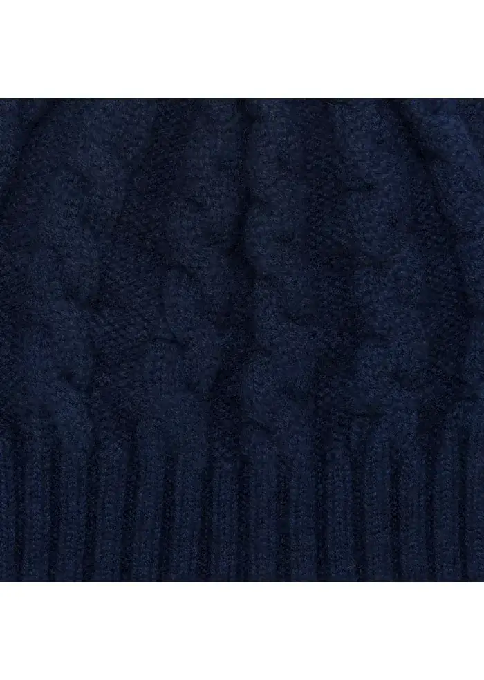 RIVIERA CASHMERE | BERRETTO TRECCIA BLU NOTTE Soddisfazione Garantita