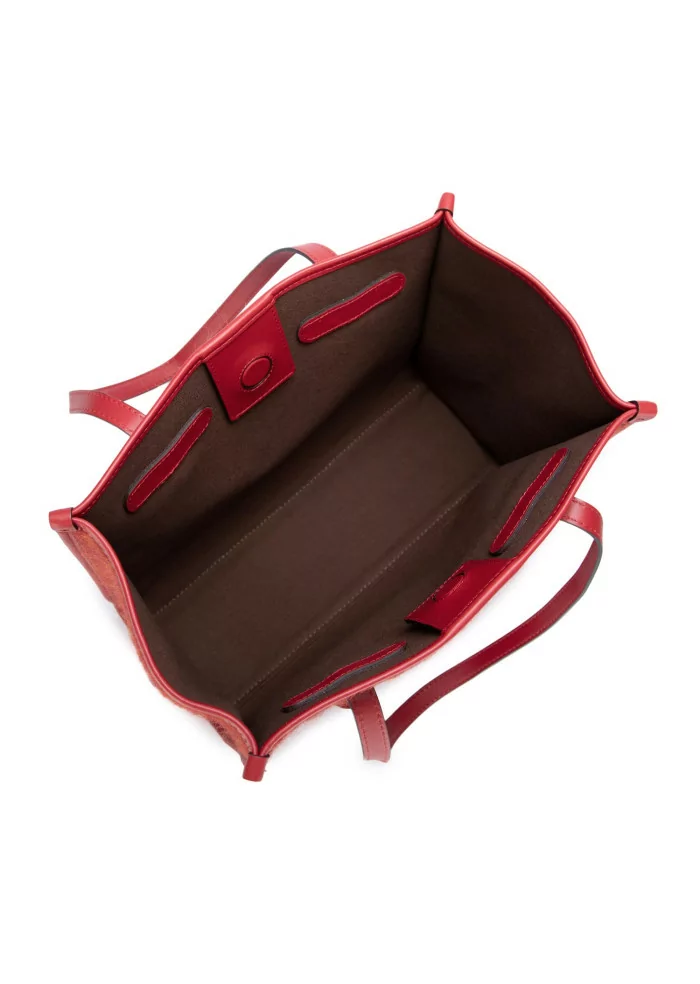 GIANNI CHIARINI | BORSA SHOPPER MARCELLA FURRY ROSSO Novità