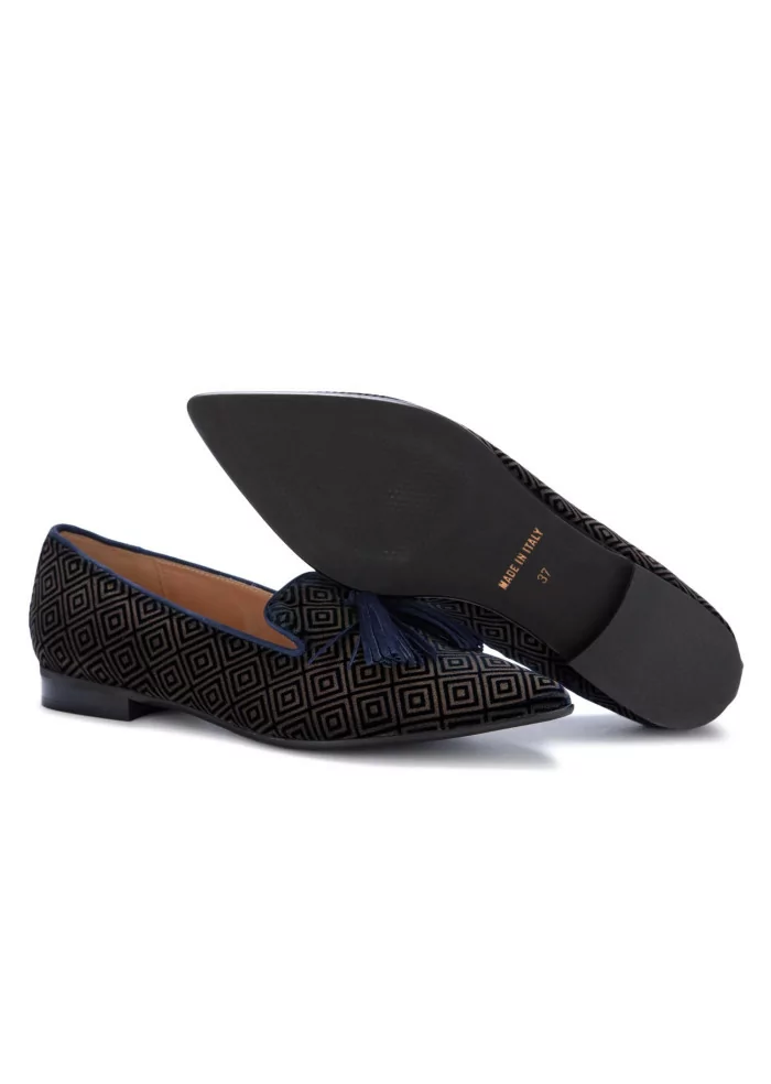 IL BORGO FIRENZE | SCARPE BASSE LETIZIA VELLUTO BLU MARRONE Online