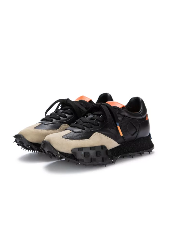 BARRACUDA | SNEAKERS PELLE CAMOSCIO NERO BEIGE Outlet