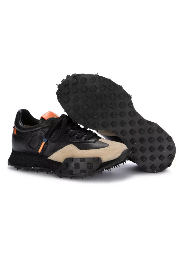BARRACUDA | SNEAKERS PELLE CAMOSCIO NERO BEIGE Outlet