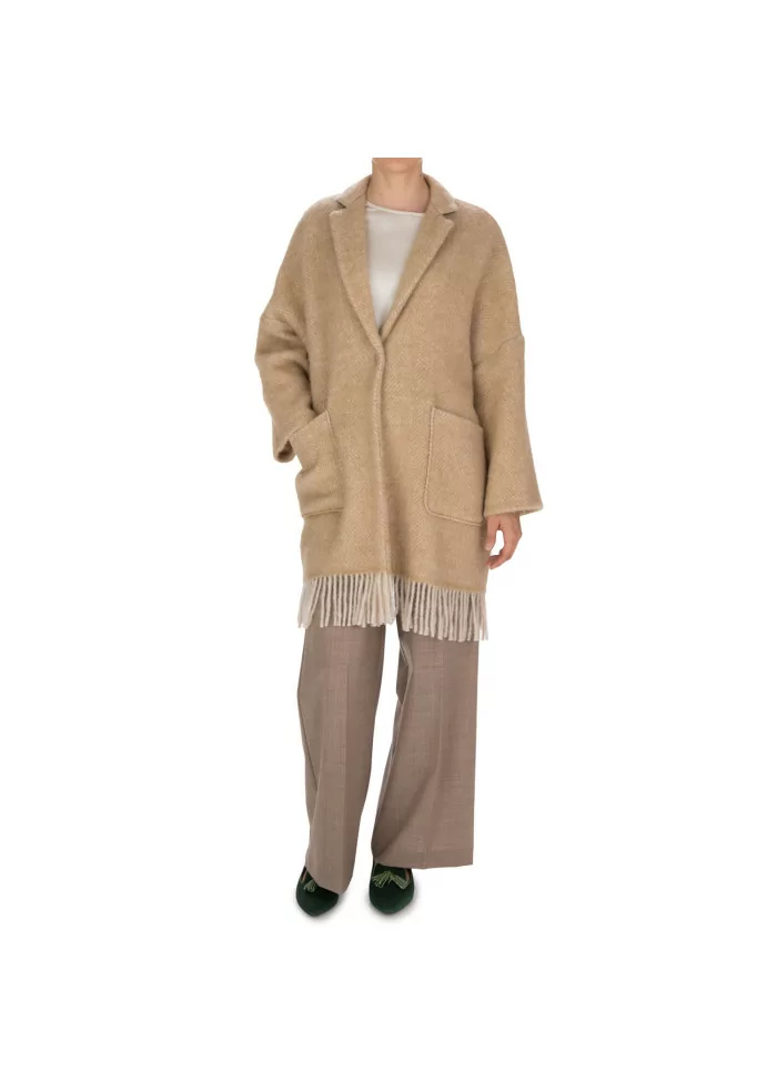 SOLOTRE | PANTALONI PALAZZO MARRONE Saldi