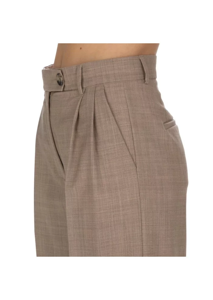 SOLOTRE | PANTALONI PALAZZO MARRONE Saldi