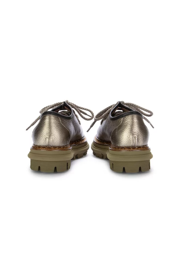 CATERINA C | SCARPE ALLACCIATE PELLE CAVALLINO BRONZO VERDE Moda