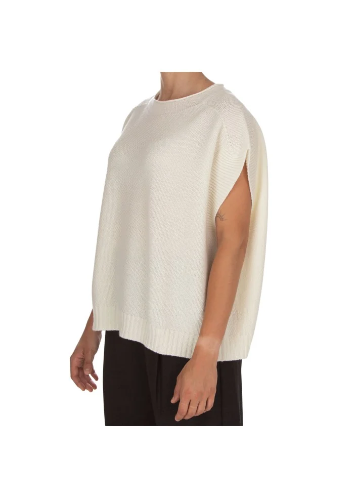 CASHMERE ISLAND | TOP SMANICATO CERTALDO BIANCO POLARE Qualità Garantita