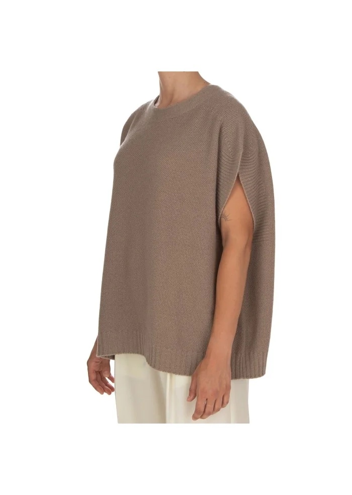 CASHMERE ISLAND | TOP SMANICATO CERTALDO GRIGIO TORTORA Negozi Online
