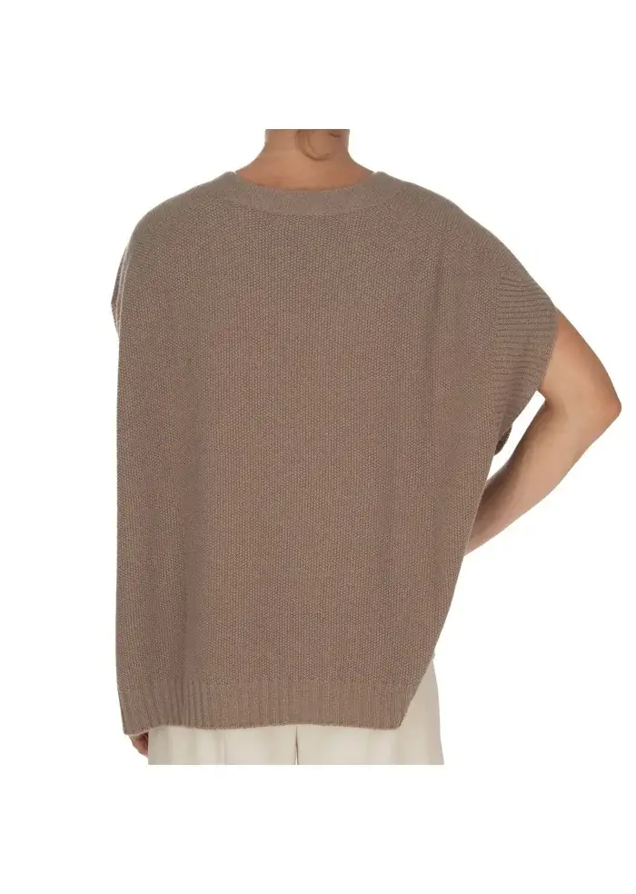 CASHMERE ISLAND | TOP SMANICATO CERTALDO GRIGIO TORTORA Negozi Online