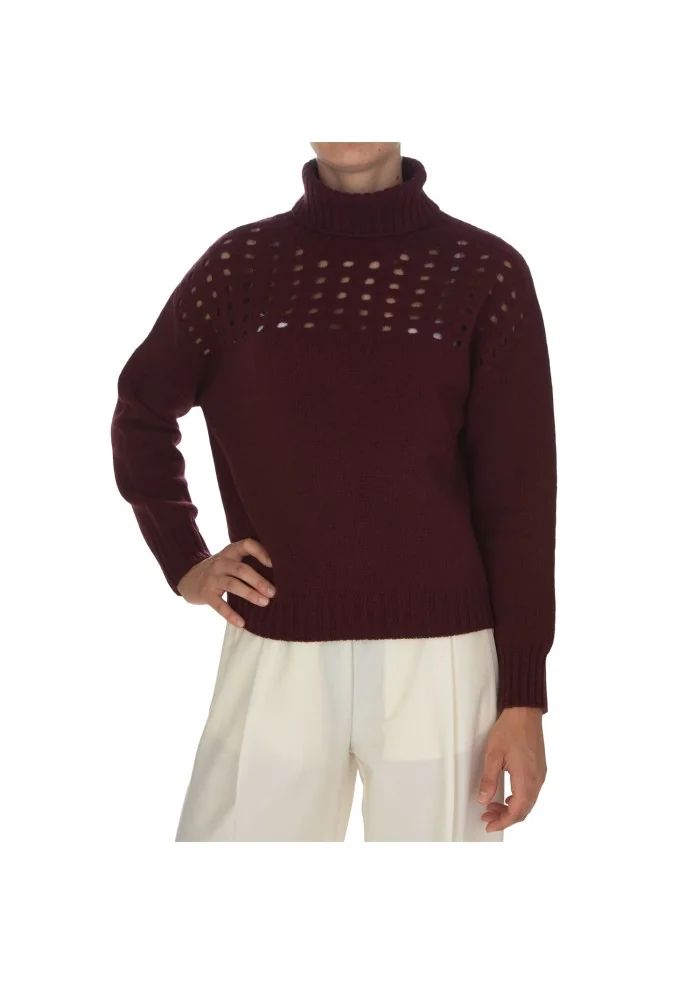 CASHMERE ISLAND | MAGLIONE ANGHIARI BORDEAUX Consegna Veloce