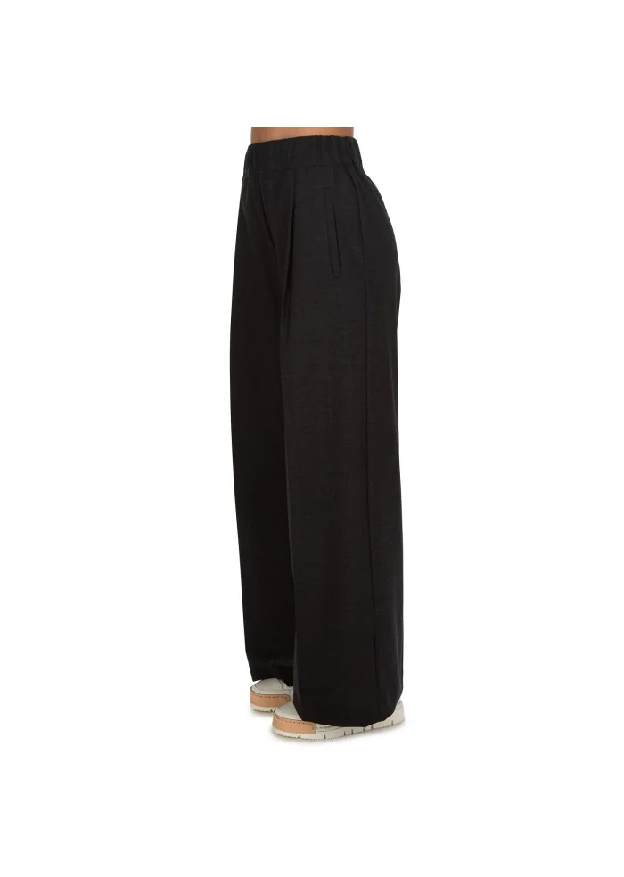 SEMICOUTURE | PANTALONI GAMBA LARGA GRIGIO ANTRACITE Promozione Limitata
