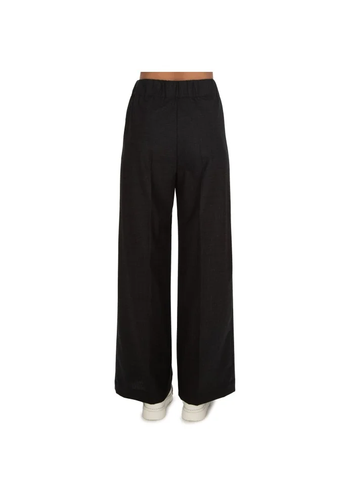 SEMICOUTURE | PANTALONI GAMBA LARGA GRIGIO ANTRACITE Promozione Limitata