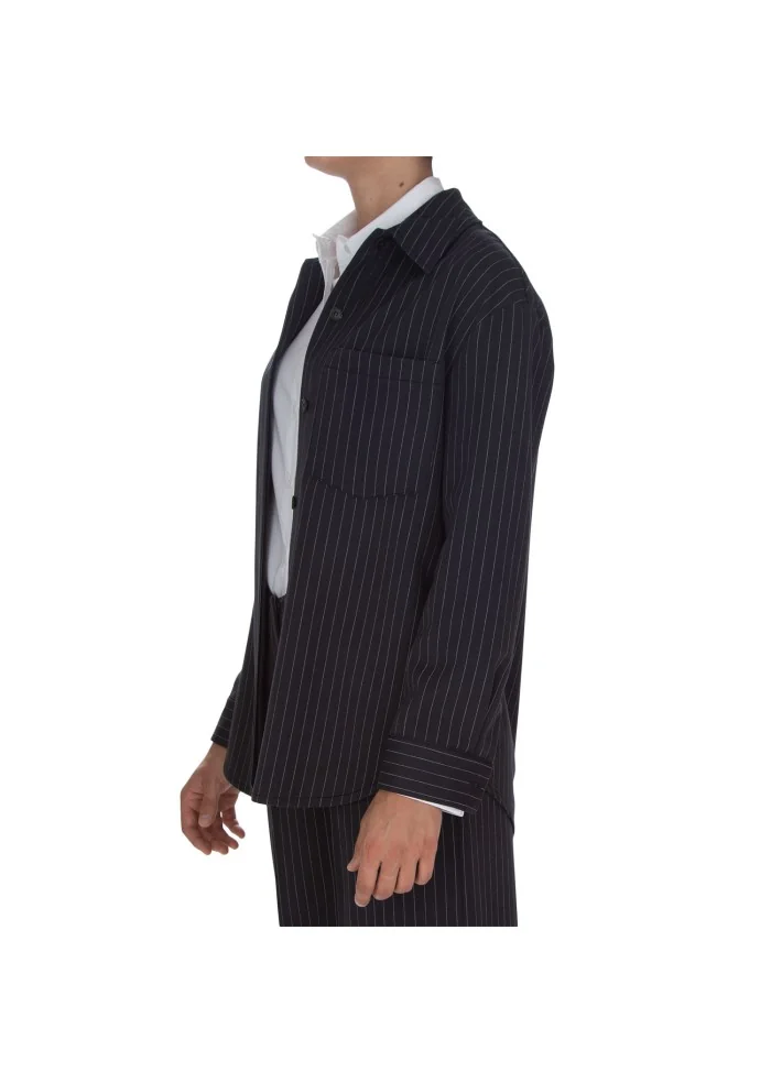 KARTIKA | CAMICIA RIGHE TASCHINA BLU Outlet