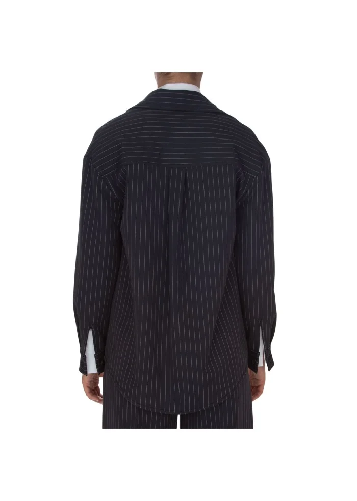 KARTIKA | CAMICIA RIGHE TASCHINA BLU Outlet