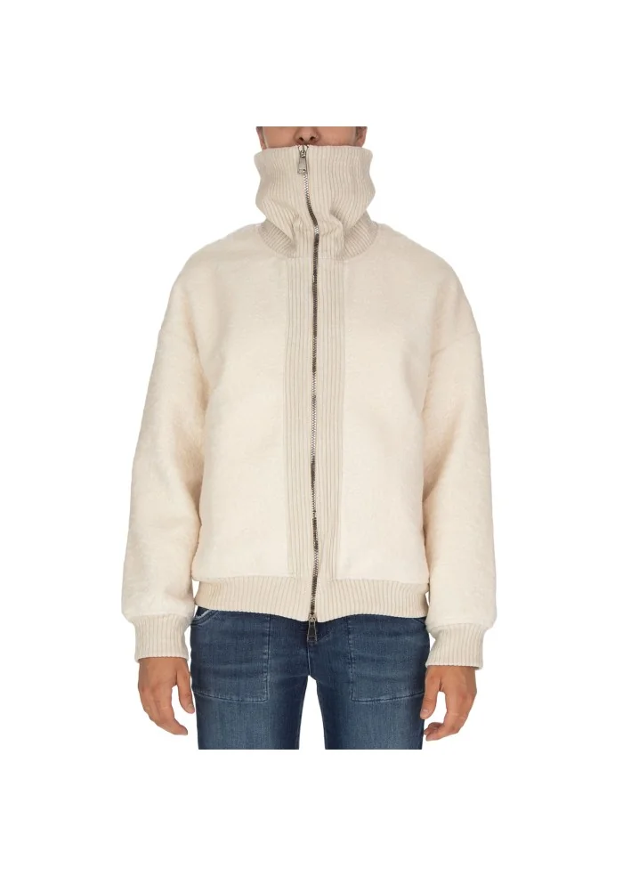 NOUMENO CONCEPT | GIACCA MORBIDA BIANCO PANNA Saldi Di Fabbrica