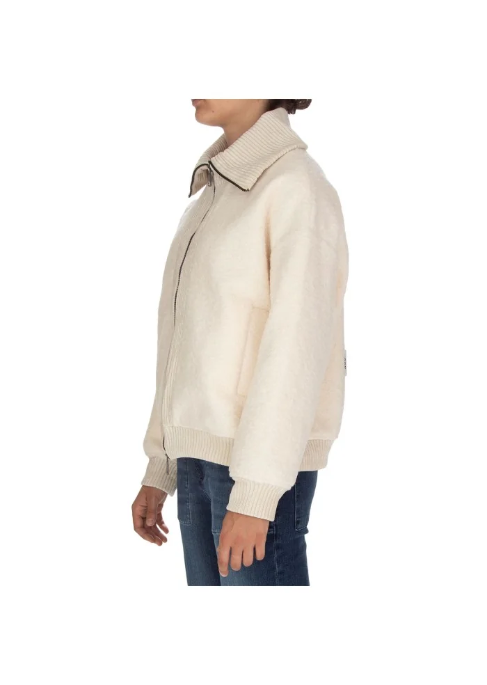 NOUMENO CONCEPT | GIACCA MORBIDA BIANCO PANNA Saldi Di Fabbrica