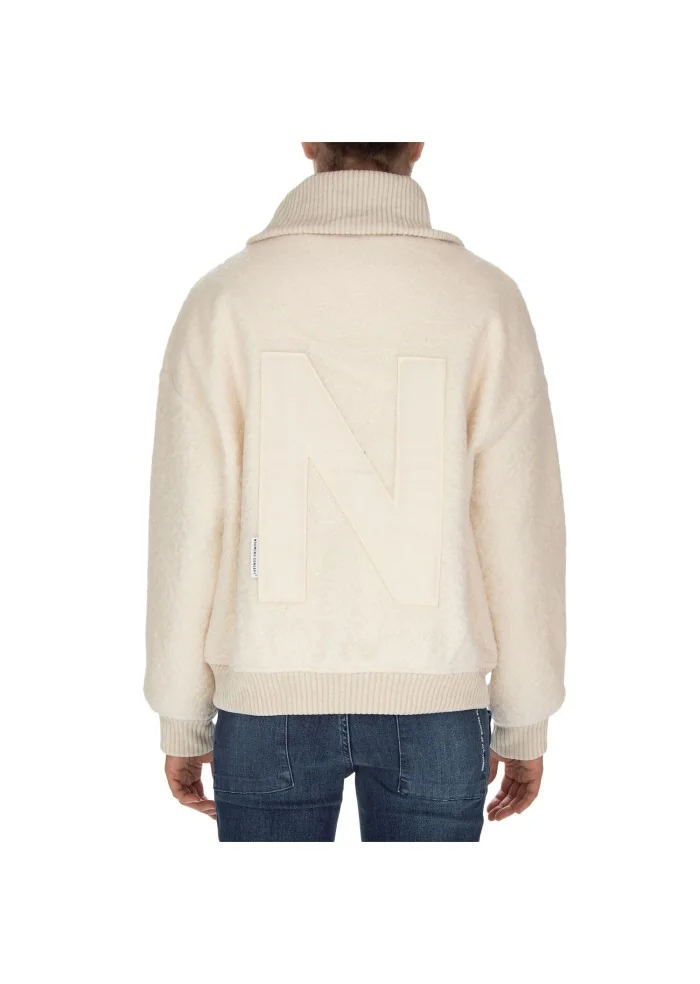 NOUMENO CONCEPT | GIACCA MORBIDA BIANCO PANNA Saldi Di Fabbrica