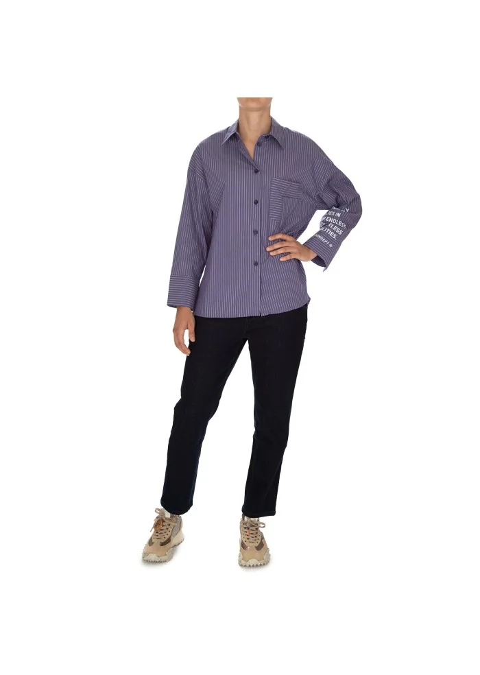 NOUMENO CONCEPT | CAMICIA A RIGHE VIOLA I Più Venduti